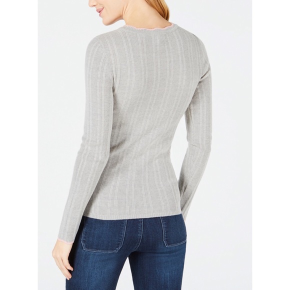 Maison Jules Ribbed-Knit Fitted Sweater - Picture 2 of 3